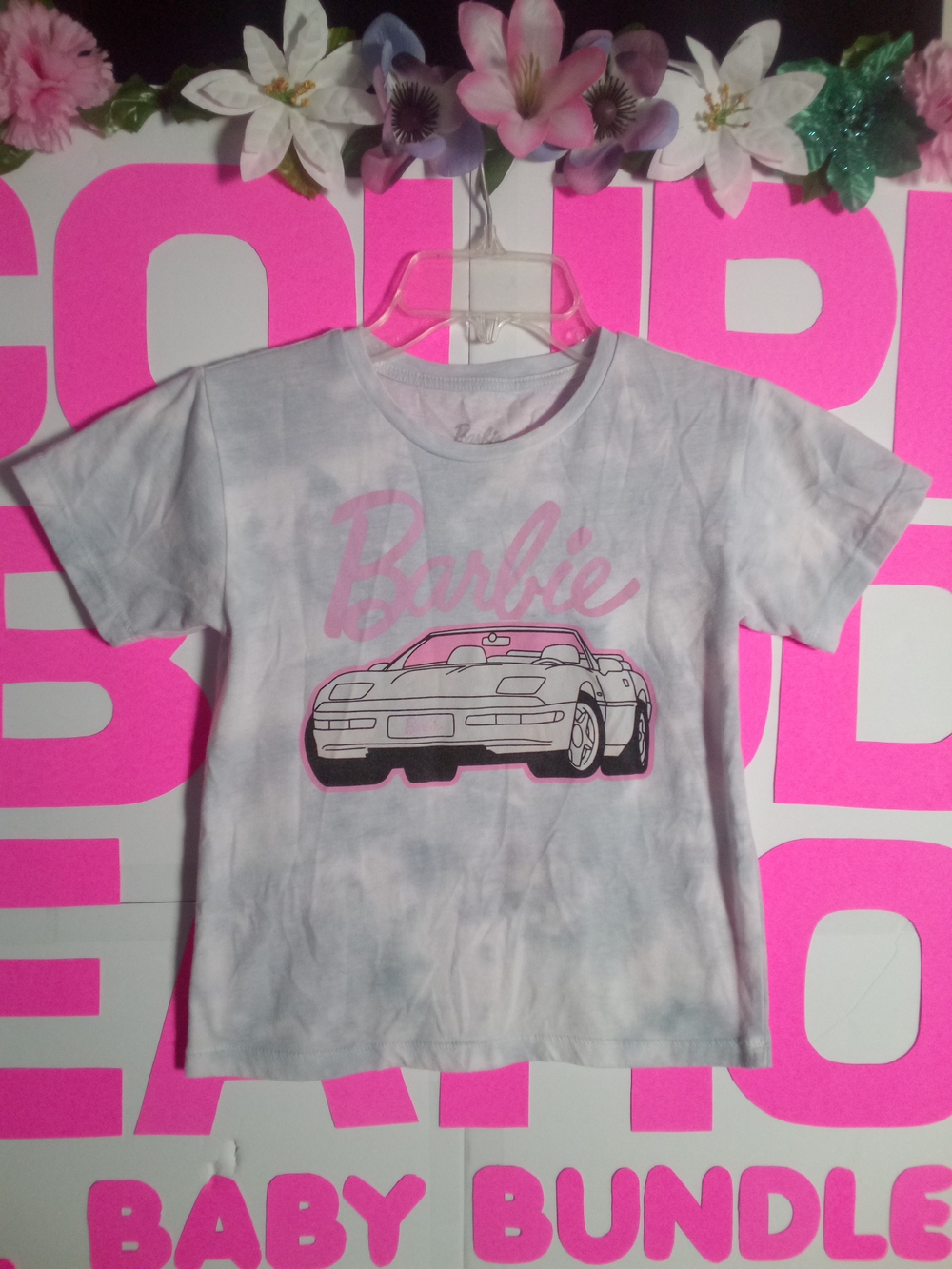 Barbie Pink & Light Gray Car Graphic Tee